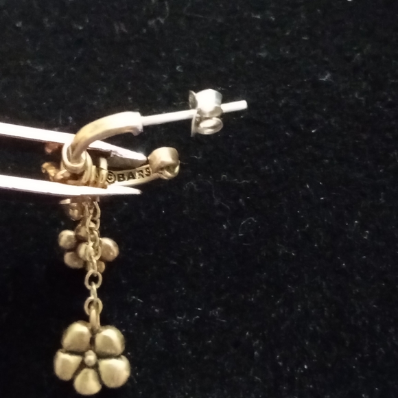 Barse bronzite 925 plumeria dangle post earrings - Picture 7 of 11